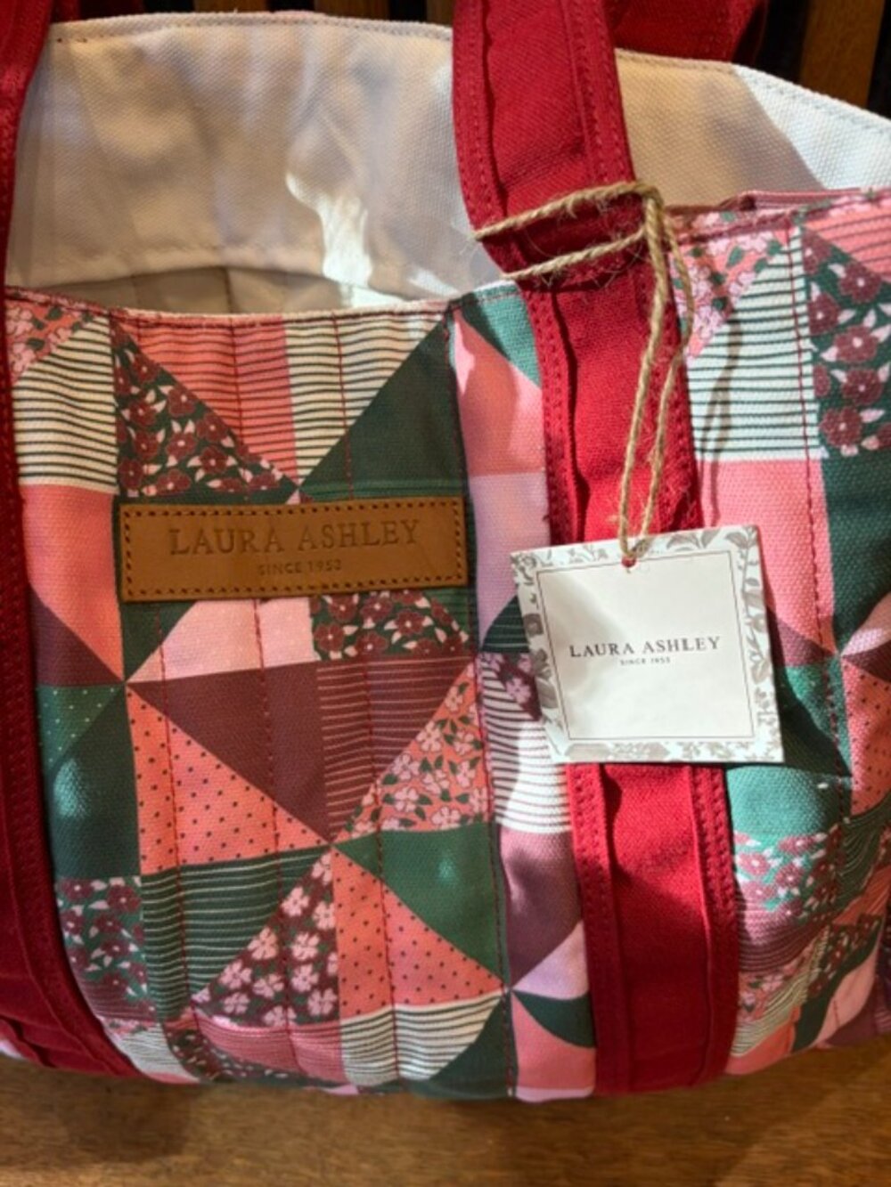 Laura Ashley Quilted Patchwork Tote